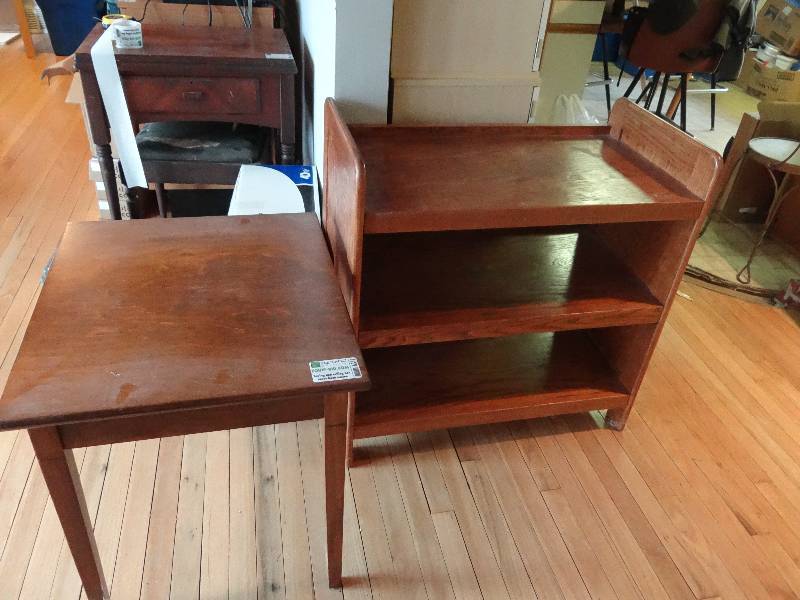 lot 6317 image: Side Table and Shelf