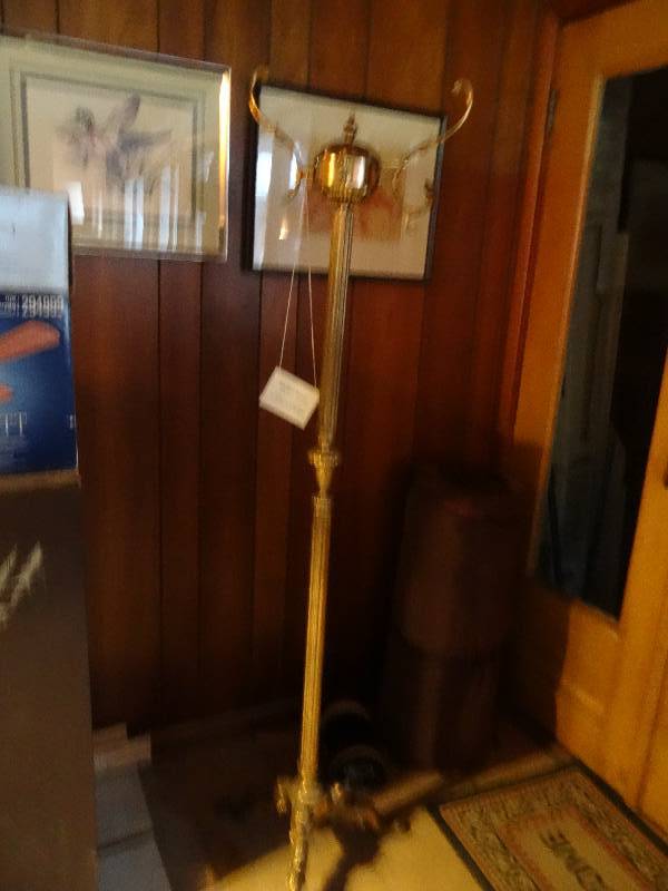 lot 6331 image: Coat Rack, 2 Pictures and a Blanket