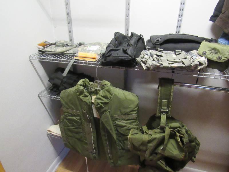 lot 6510 image: Lot of Survival Gear, Backpacks, First Aid Kit, Body Armor Vest