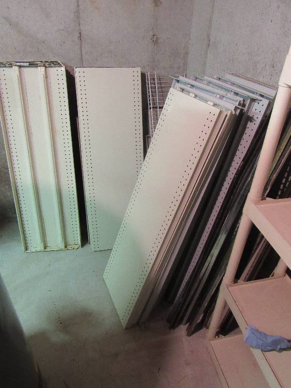 lot 6403 image: (24)ct lot Lozier style shelving with(7) rails