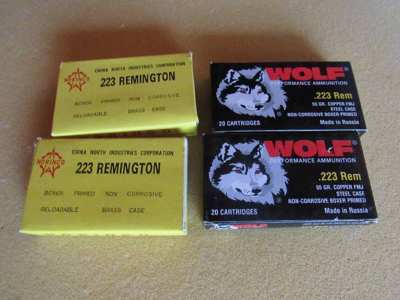 lot 6481 image: (80) rounds 223, 55 grain copper FMJ