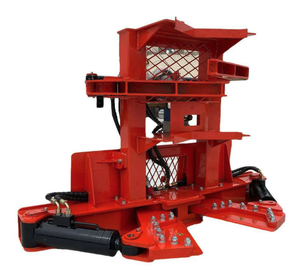 lot 20348 image: Unused Universal Mount Skid Steer Tree Sheer with Grapple Arms - This thing is a beast