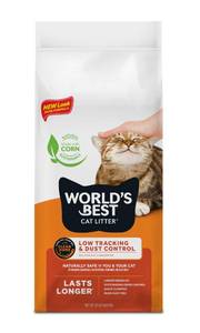 lot 48707 image: WORLDS BEST CAT LITTER Low Tracking & Dust Control Multiple Cat Unscented 32-Pounds - Natural Ingredients, Quick Clumping, Flushable & Made in USA - Long-Lasting Odor Control & Easy Scooping