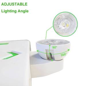 lot 48714 image: Green LED Exit Sign with Emergency Lights, Two LED Adjustable Head Emergency Exit Lights with Battery Backup, Dual LED Lamp ABS Fire Resistance UL-Listed 120-277V - 4 Pack