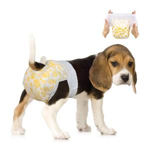 lot 48716 image: Dono Dog Diapers Female with Stretchy Waist-32Pcs, Disposable Full Wrap Female Puppy Dog in Heat Period Diapers, 360° Leak-Proof Super Absorbent Doggie Puppy Diapers for Small Medium Large Dogs