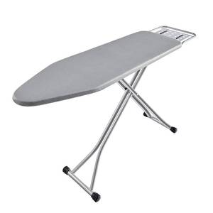 lot 48723 image: BKTD Foldable Ironing Board with Heat Resistant Cover, Steam Iron Rest and Non-Slip Legs - Sturdy Metal Frame (13 x 34 x 53 Inches) (Silver Gray)