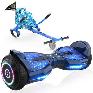 lot 48772 image: EVERCROSS Hoverboard, 6.5 Hover Board with Seat Attachment, Self Balancing Scooter with APP, Bluetooth Hoverboards for Kids & Adults - Retail $165.25