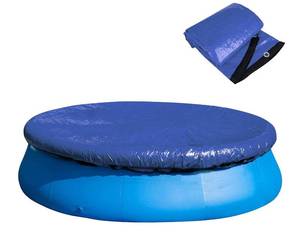 lot 48774 image: DECOHS 10 Ft Dust Pool Cover Protector-Solar Cover for Round Frame Pools-Pool Cover for Round Inflatable-Pool Cover Protector Heat Retaining Blanket