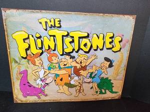 lot 198 image: Metal Flintstones Sign