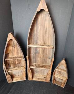 lot 13 image: (3) Canoe Shelves 14.5, 24, and 35 Tall