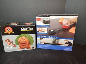 lot 240 image: NIB Chia Taz and NIB Hover Hockey Game