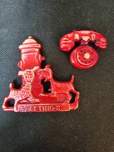 lot 267 image: (2) Antique Celluloid Pins
