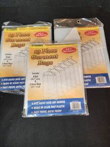 lot 297 image: NIP (3) packs of (13) Garment Bags
