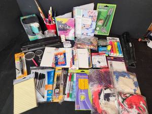 lot 312 image: Tote of Office Supplies (Most are New)