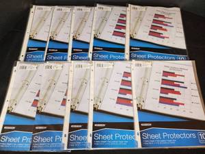 lot 316 image: Office Supplies (10 pkg of 10 Sheet Protectors)