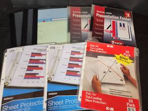 lot 317 image: Office Supplies (Sheet Protectors and Presentation Folders)
