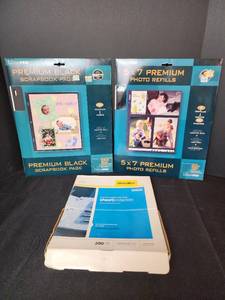 lot 319 image: (2) New Premium Black Scrapbooking Pages (10 per pk) and New Sheet Protectors