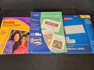 lot 321 image: Greeting Cards and Envelopes, Address Labels, and Kodak Ink Jet Photo Paper