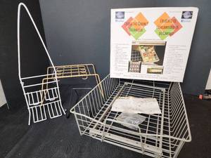 lot 380 image: New Cabinet Organizer, New Under the Cabinet Organizer, and Wire Racks