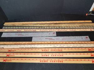 lot 457 image: Vintage Advertising Yard Sticks and Rulers