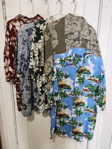 lot 472 image: (5) Mens Hawaiian Print Shirts Size XL