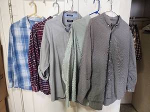 lot 473 image: Mens Long Sleeve Dress Shirts Size XL