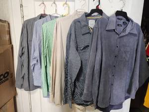 lot 475 image: Mens Long Sleeve Dress Shirts Size XL