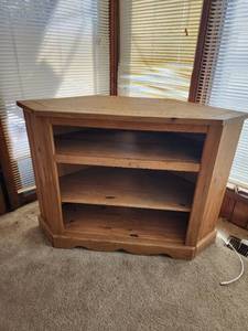 lot 39 image: Corner Television Cabinet (46 diagonal and 32 Tall)