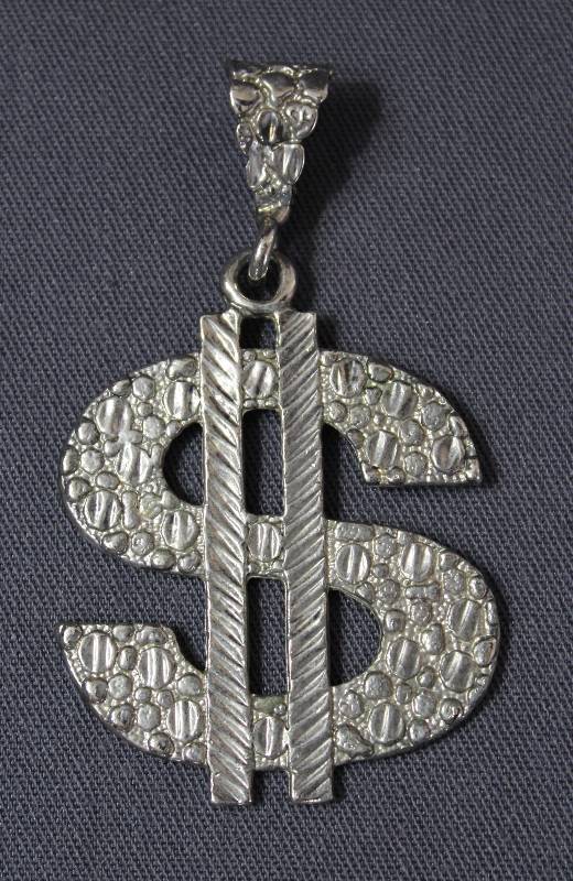 lot 4026 image: Big Money Sign Necklace Pendant