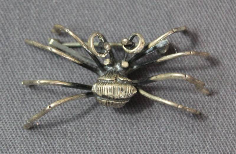 lot 4041 image: Very Cool Sterling Silver Spider Pin