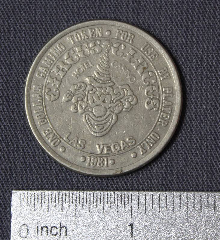 lot 4051 image: $1 Gaming Token for Circus Circus in Las Vegas, NV