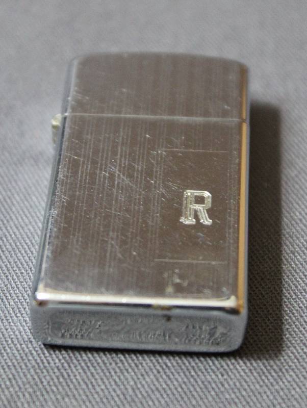 lot 4056 image: Zippo Lighter w Zippo Insert Engraved with R