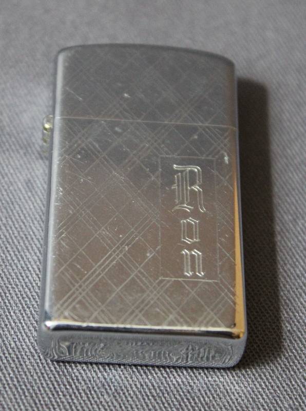 lot 4058 image: Zippo Lighter w Zippo Insert Engraved with Ron
