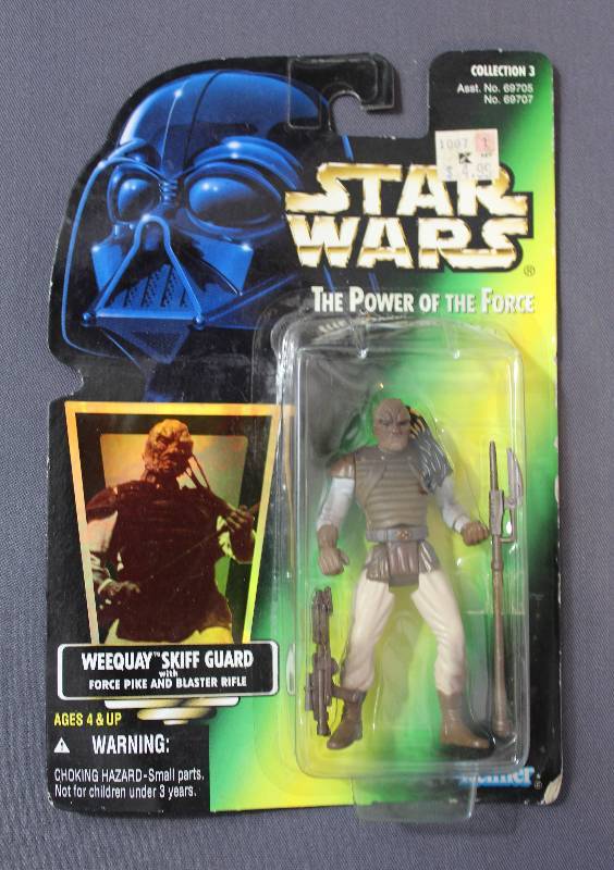 lot 4066 image: Star Wars Weequay The Power of the Force Action Figure by Kenner w rifle