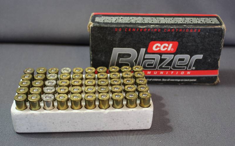 lot 4083 image: 50 - .38 Special Ammo Cartridges Different Brands of Bullets stored in box