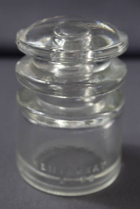 lot 4093 image: Vintage T.S. Hemingray Clear Glass Insulator No. 6-56