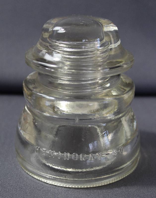 lot 4097 image: Vintage Hemingray #45 Clear Glass Insulator Made in USA 43-50
