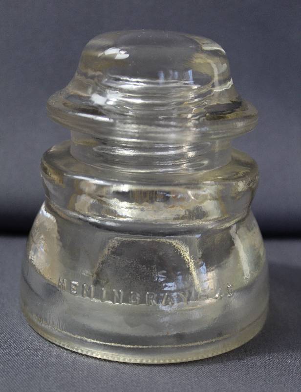 lot 4099 image: Vintage Hemingray #45 Clear Glass Insulator Made in USA 49-50
