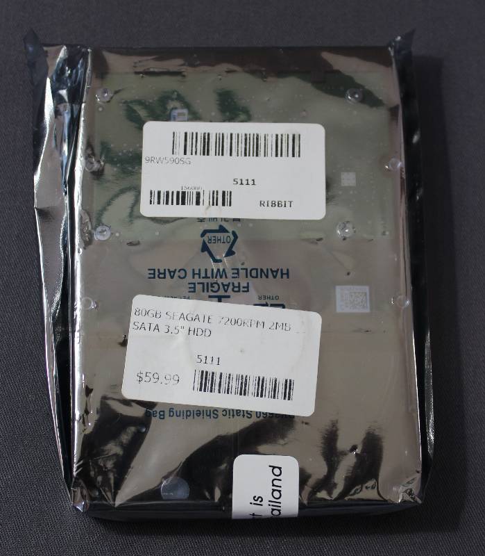 lot 4139 image: Computer 80GB Seagate 7200RPM 2MB SATA 3.5 HDD 5111