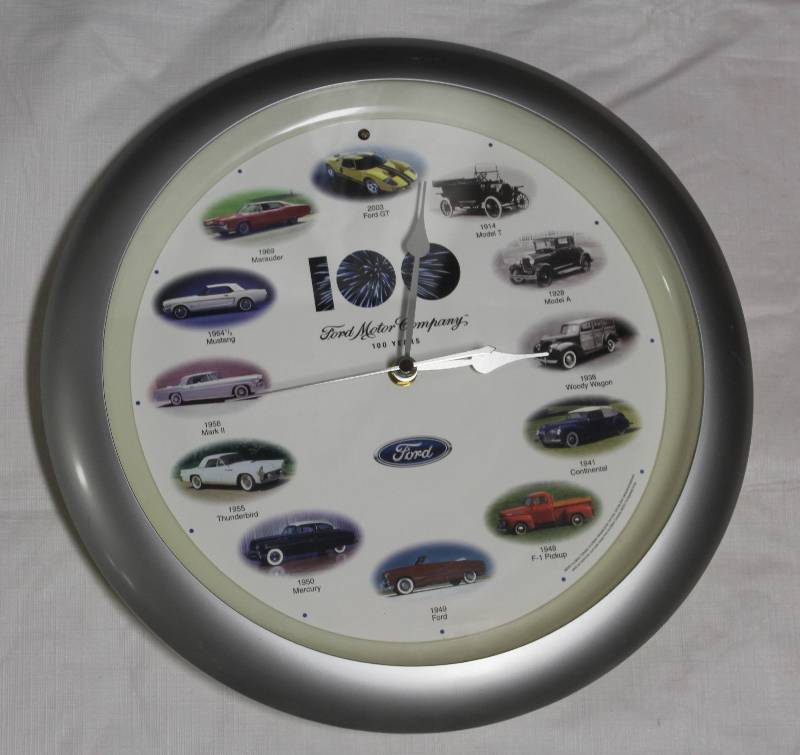 lot 5020 image: 2003 Ford Motor Company 100 Years Anniversary Wall Clock