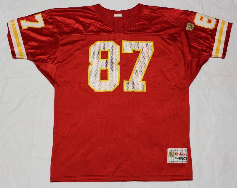 lot 4148 image: Kansas City Chiefs Wilson Jersey - #87 VANOVER Size XLarge50