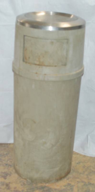 lot 6449 image: Commercial Restaurant Trash Can with Ash Tray on Top