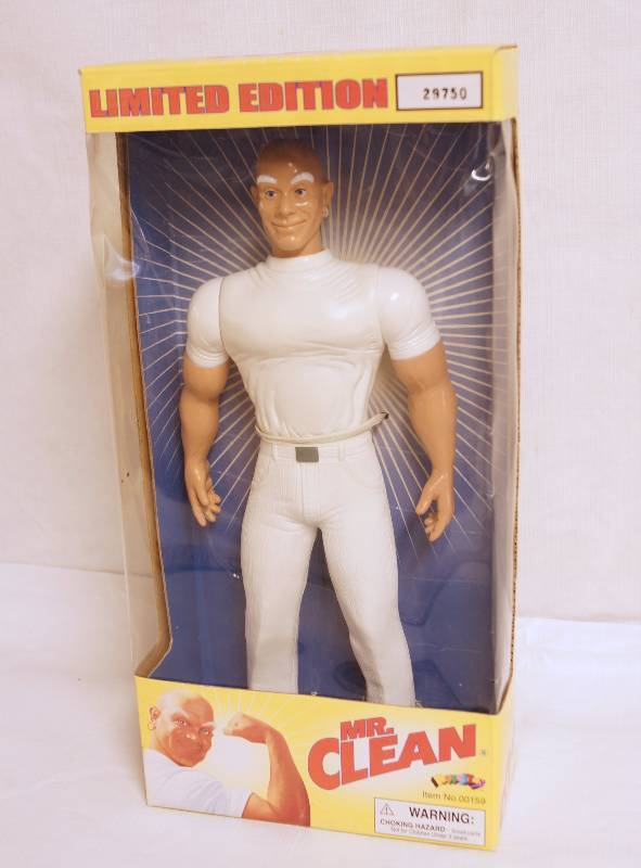 lot 2032 image: Mr. Clean Limited Edition Action Figure- 1 of Only 100,000 Ever Made NEW IN BOX Excellent Condition