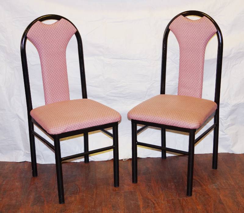 lot 5244 image: Lot of 2 - Heavy Duty Restaurant Dining Chairs - Mauve Color