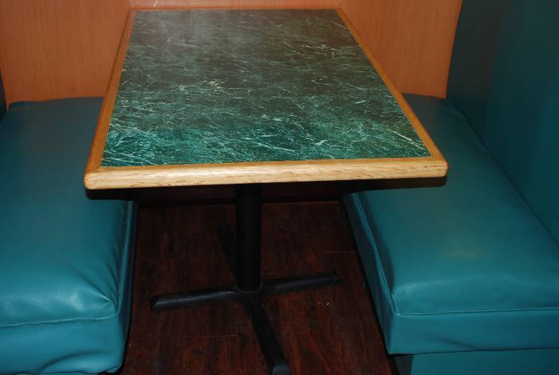 lot 5253B image: CORRECTED Lot of 1 Restaurant Dining Table - 27.5 wide x 45 long x 29.5 tall