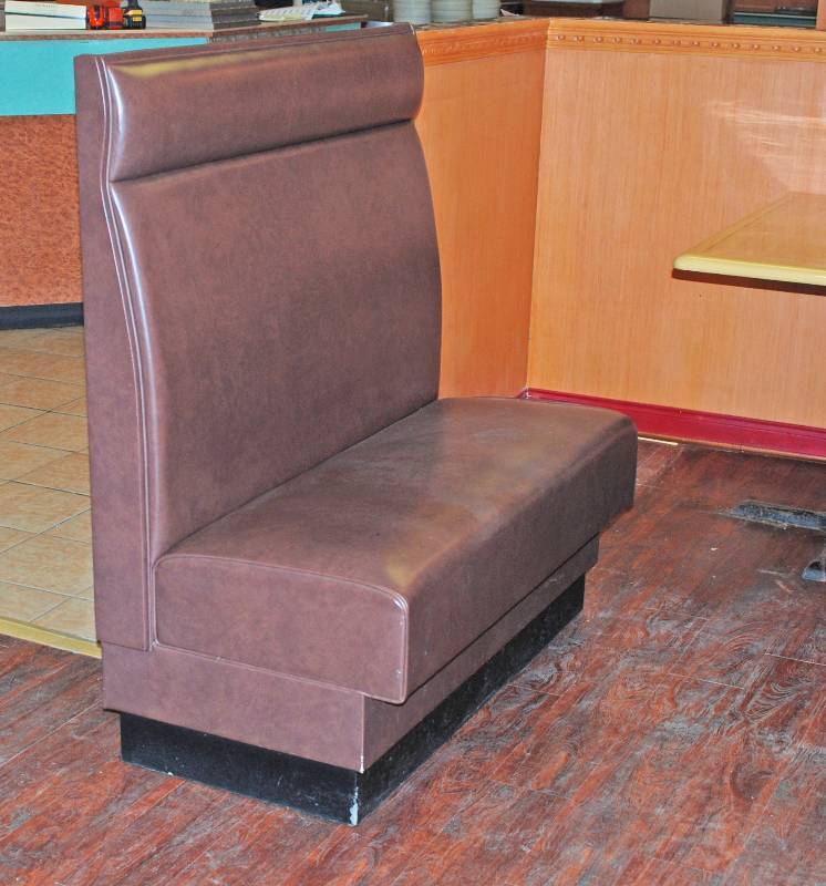 lot 5278 image: Brown Restaurant Booth - Single - NICE High-Back - 45.5 wide x 24 deep X 48 tall