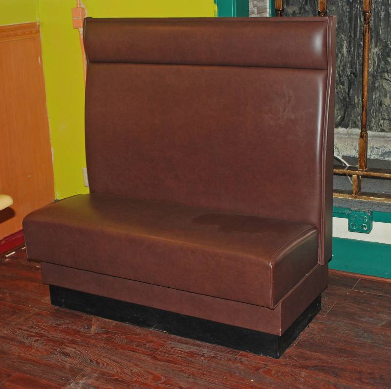 lot 5282 image: Brown Restaurant Booth - Single - NICE High-Back - 45.5 wide x 24 deep X 48 tall