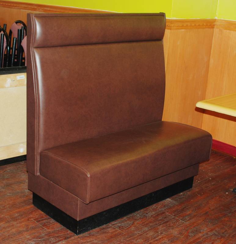 lot 5283 image: Brown Restaurant Booth - Single - NICE High-Back - 45.5 wide x 24 deep X 48 tall