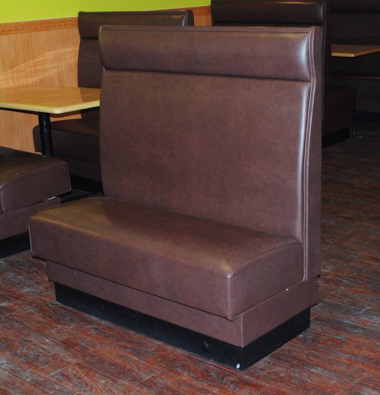 lot 5288 image: Brown Restaurant Booth - Single - NICE High-Back - 45.5 wide x 24 deep X 48 tall