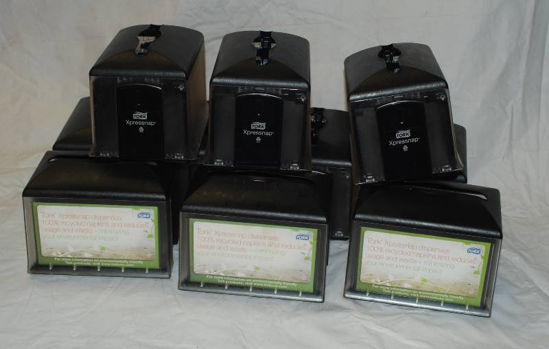 lot 5324 image: Lot of 10 TORK XPressNap Napkin Dispensers